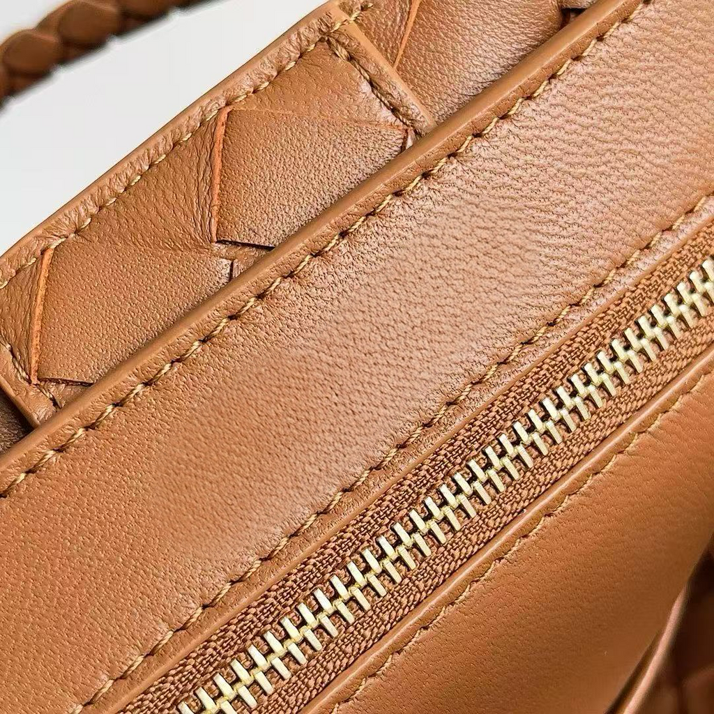 Premium Handwoven Leather Top Handle Bag