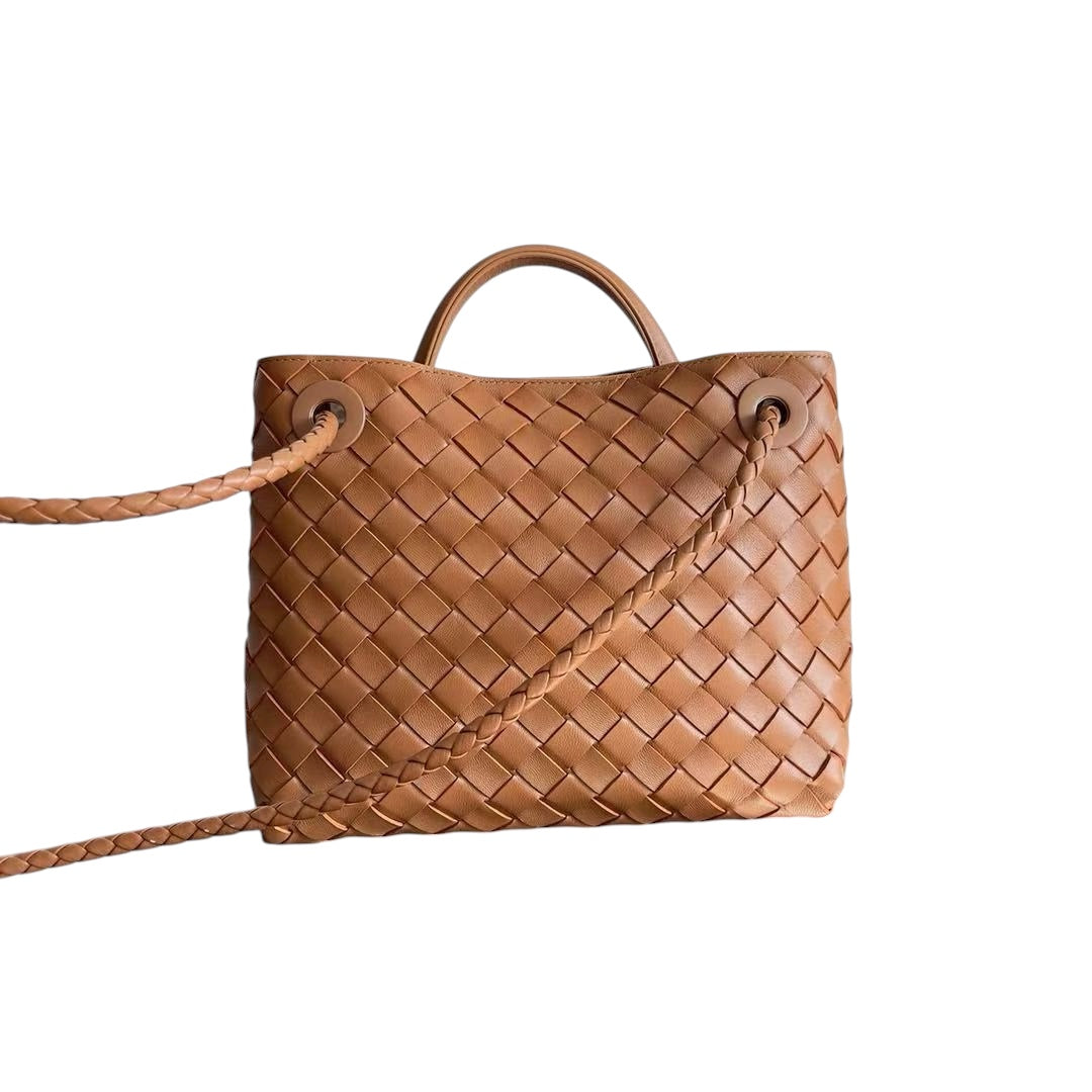 Premium Handwoven Leather Top Handle Bag