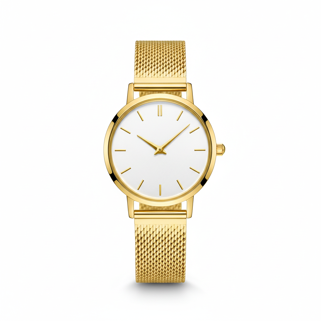 Montre Femme Luxe - Élégance Raffinée Or et Nacre