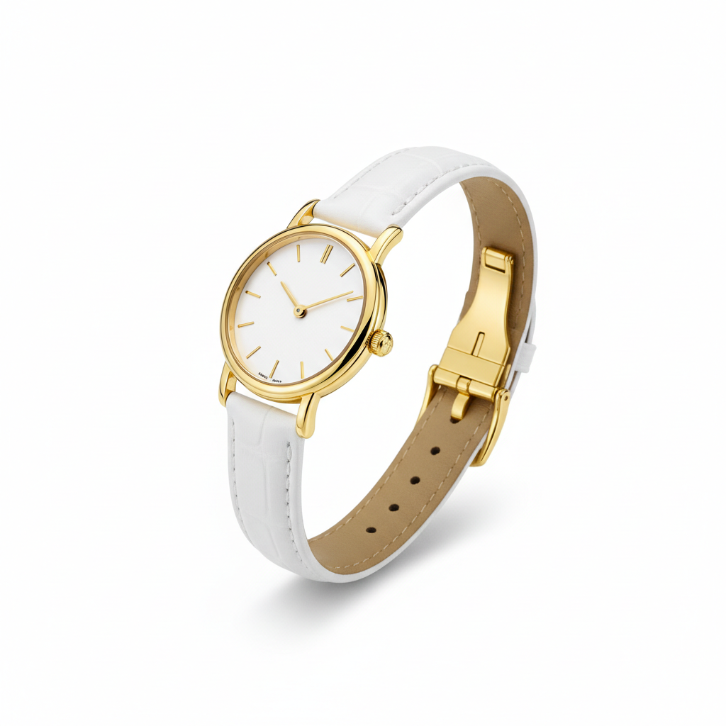 Montre Femme Luxe - Élégance Raffinée Or et Nacre