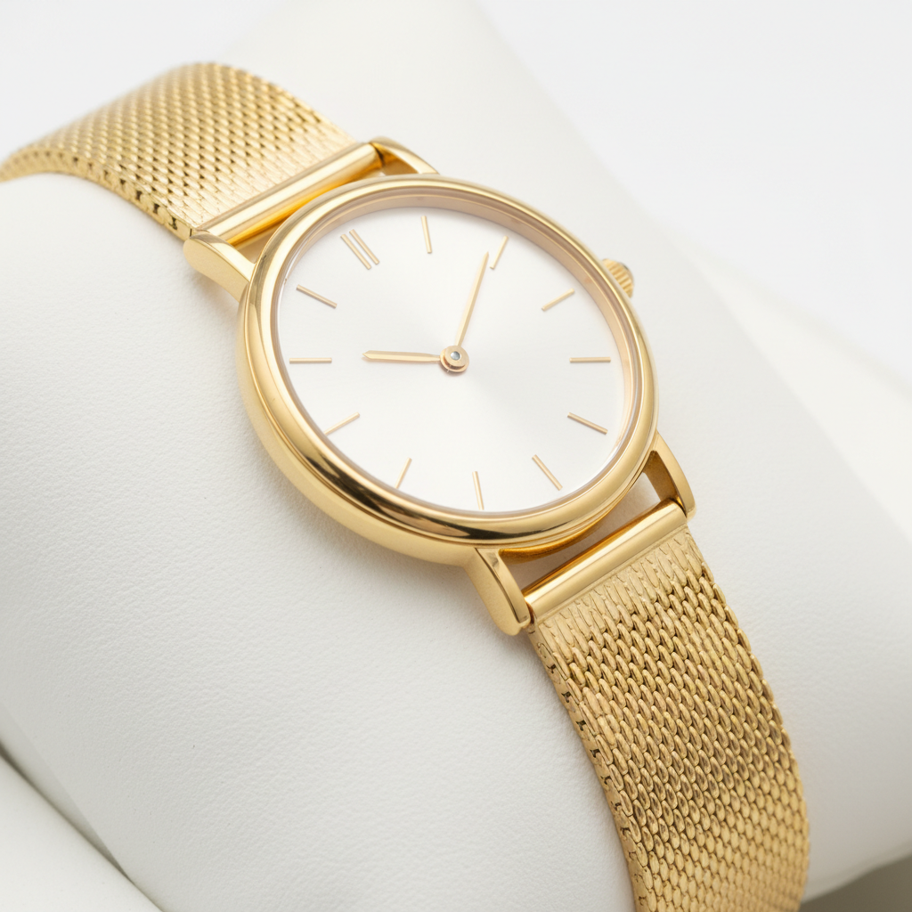 Montre Femme Luxe - Élégance Raffinée Or et Nacre